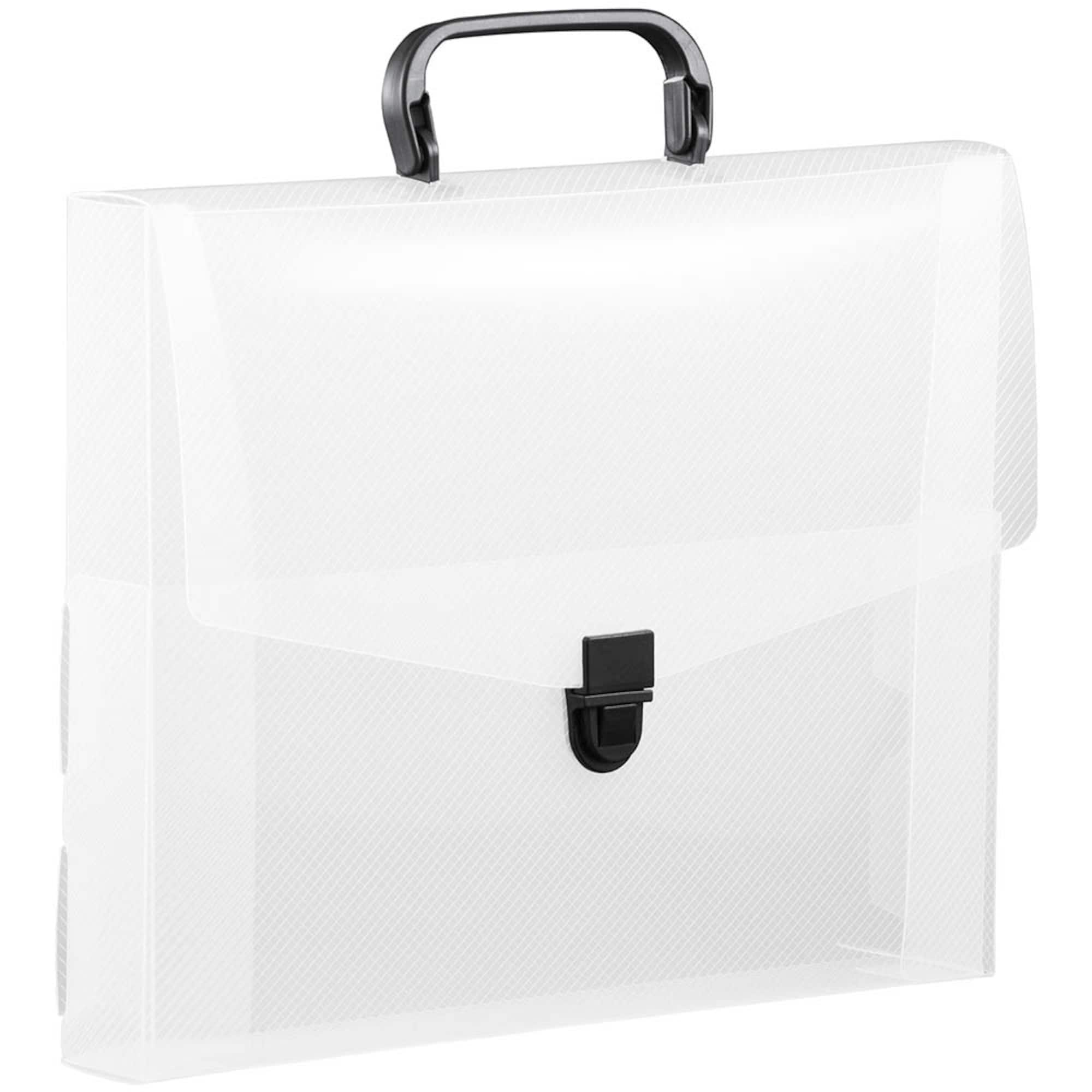 JAM Paper 12" x 9.5" Clear Portfolio Briefcase with Handle